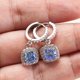 thumbnail image 3 of Aretes de Moissanita 2cttw para Mujer Color D Claridad VVS1 Aretes de Aro de Diamante Azul/verde/rosa Aretes de Boda de Moissanita para Novias Dama de Honor con Certificado, 3 of 9
