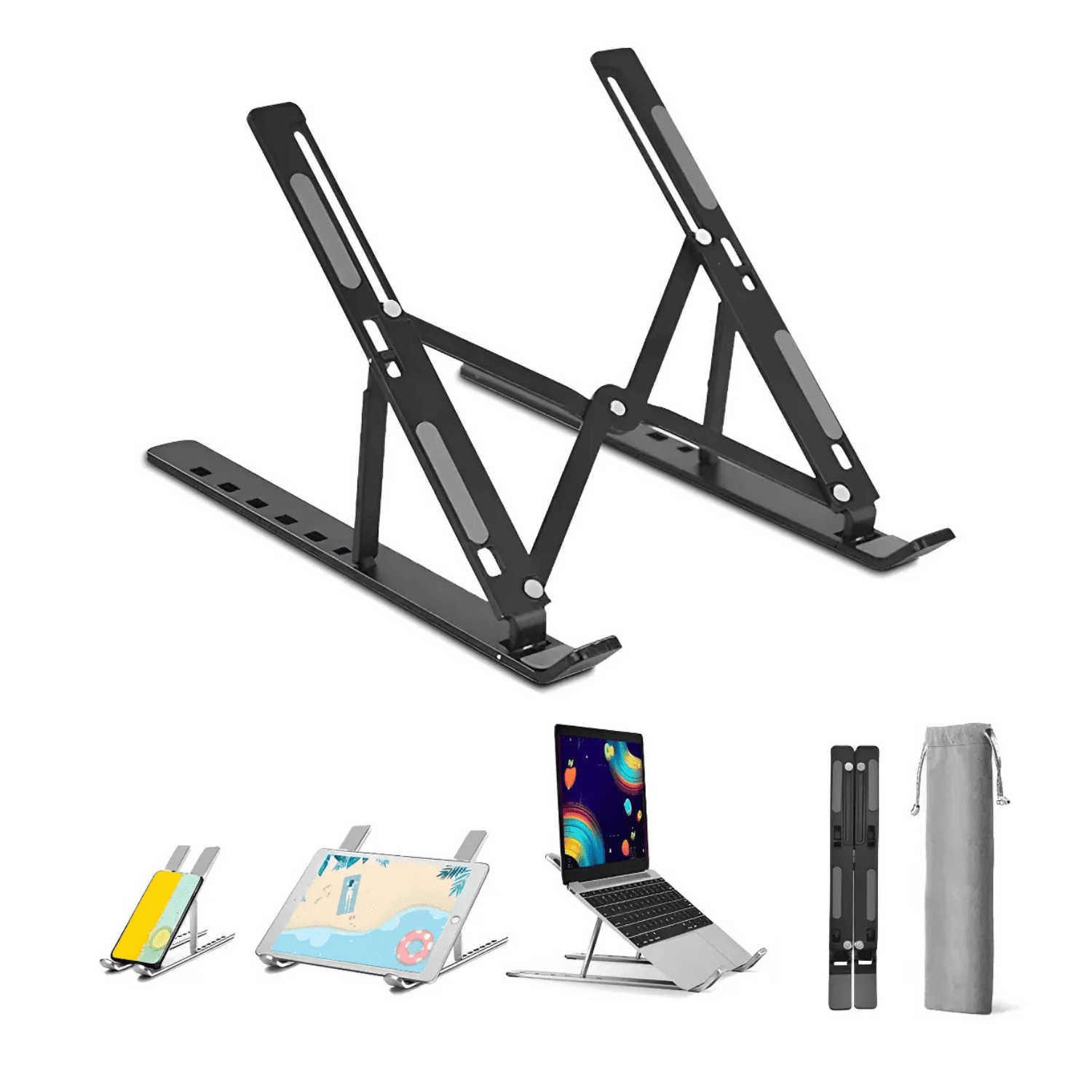 Genérico - Soporte Notebook Aluminio Portatil Ajustable Y Plegable