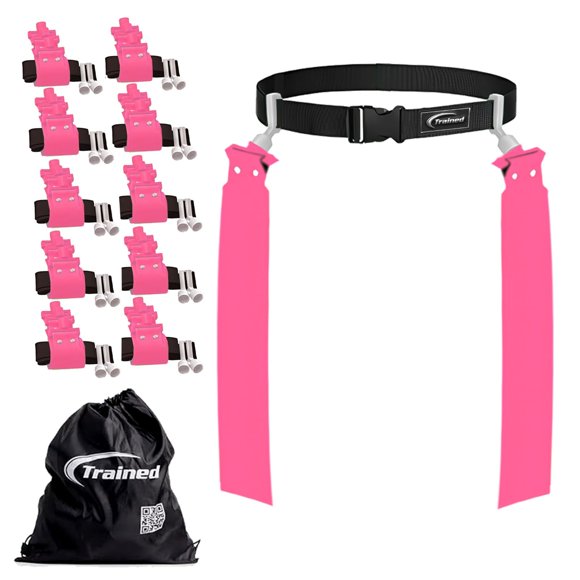 Set de 10 Cinturones para Fútbol Bandera Entrenado – Rosa