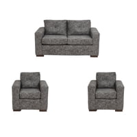 Muebles América - Living Franco 211 Cuero Auris Gris