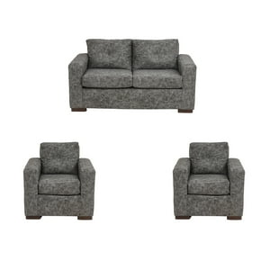 Muebles América - Living Franco 211 Cuero Auris Gris