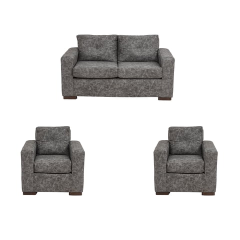 Muebles América - Living Franco 211 Cuero Auris Gris