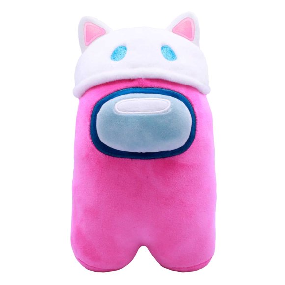 Peluche Just Toys LLC Among Us rosa con orejas de gato