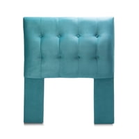 Dgb - Respaldo Cama 1 Plaza Felpa Turquesa Sevilla Cp