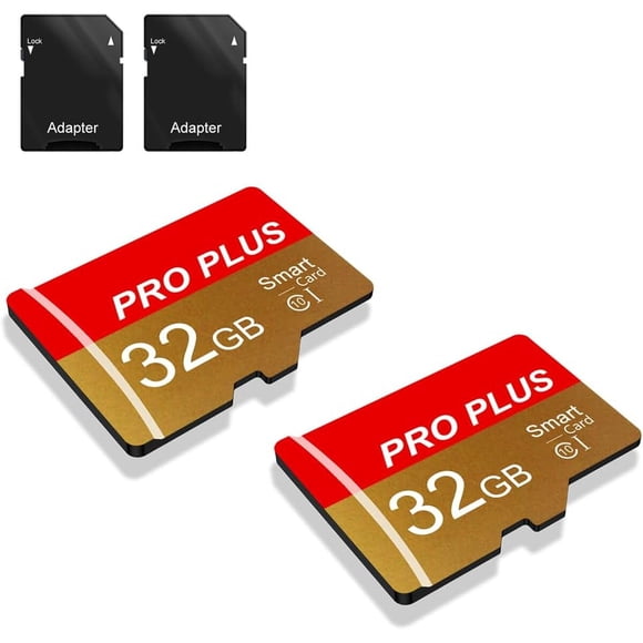 Tarjetas TF 32GB Clase 10 Pack de 2 con Adaptador
