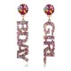 thumbnail image 1 of Pendientes LENOOCLE 6 cm BDAY Acrílico Brillante, 1 of 7