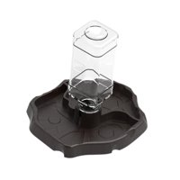 Ioensy - Bebedero Para Reptiles, Comedero Y Bebedero Automático Para Tortugas, Color Café Oscuro