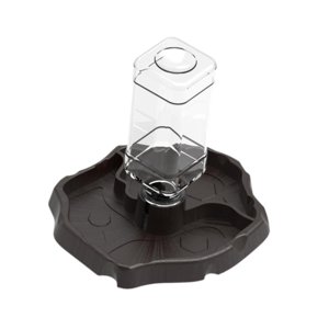 Ioensy - Bebedero Para Reptiles, Comedero Y Bebedero Automático Para Tortugas, Color Café Oscuro