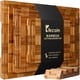 thumbnail image 1 of Juego de tablas de cortar Kikcoin de madera de bambú con ranura para jugo (XL/L/M), 1 of 7