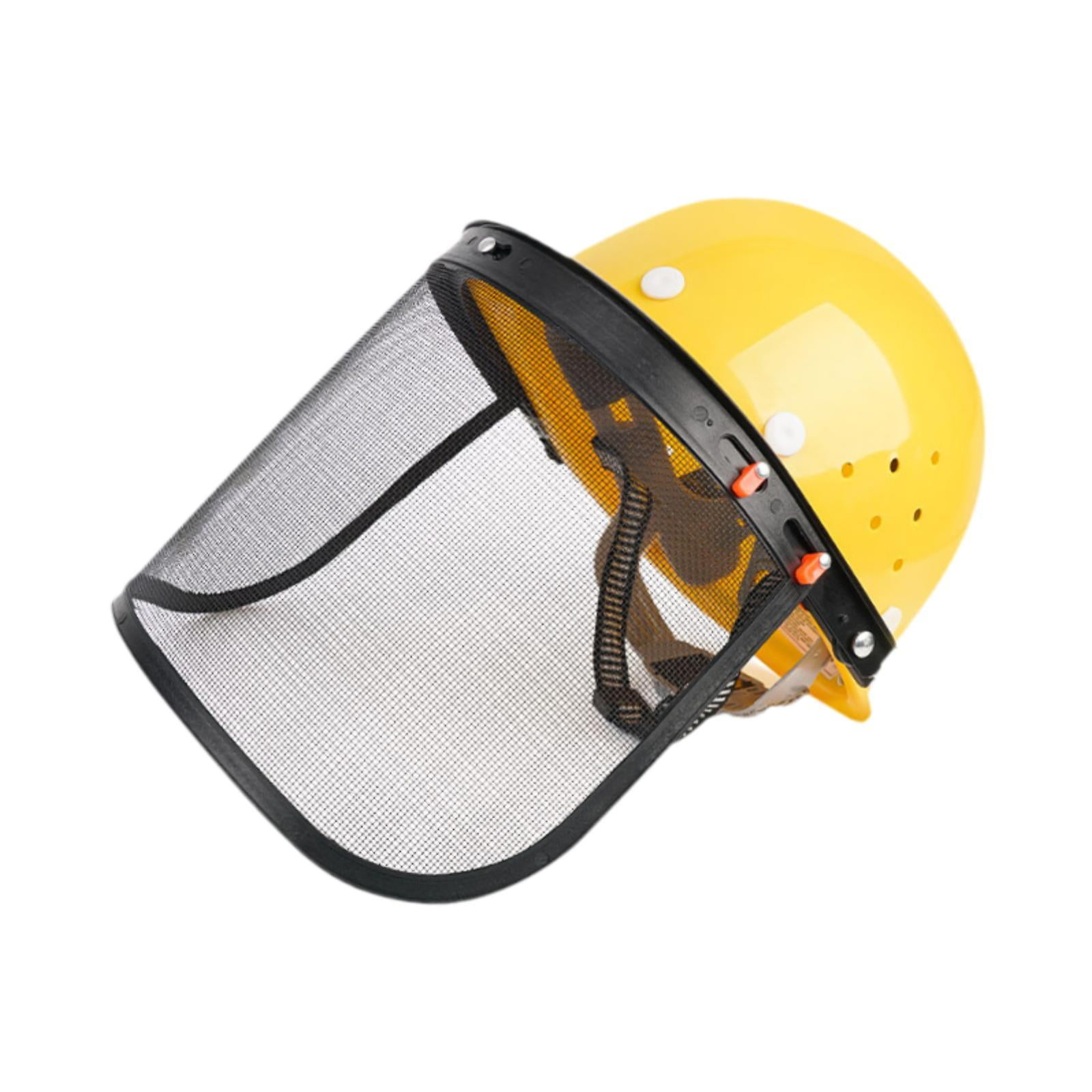 Ioensy - Casco Para Motosierra, Casco Para Desmalezar, Casco Para Arborista, Casco Para Cortar Césped, Casco Amarillo