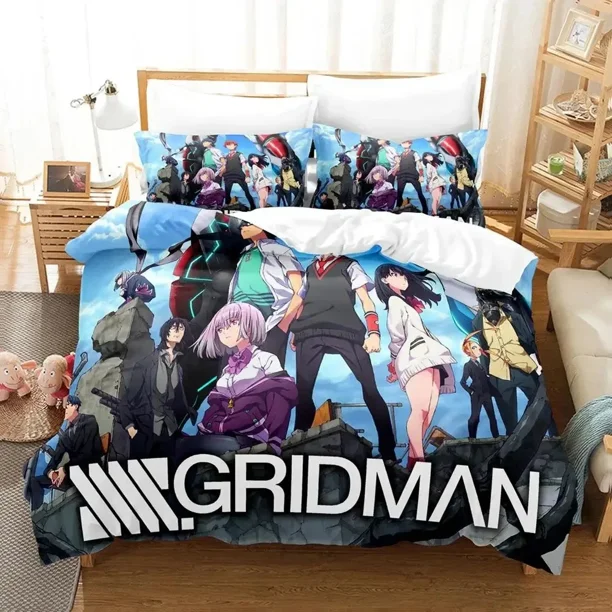 SSSS.GRIDMAN Bedding Set Boys Girls Size Duvet Cover Pillowcase Bed Kids Adult Fashion Home Textileextile Bed Sheets