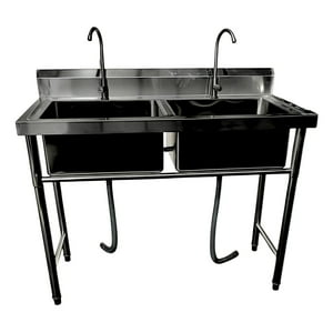 Prochef - Lavafondos Doble Acero Inox. 120X60X90 Cm. Con Grifería