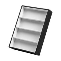 Ioensy - Reloj De Joyería De Madera Sunglass Show Tray Anteojos Estuche De Almacenamiento De Gafas Negro