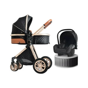 Babymine - Coche Cuna Con Silla Nido Y Multiposición Negro