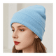 thumbnail image 2 of Gorro Tendencia Beanie Lana Adulto Con Doblez Azul Otoño Invierno, 2 of 6