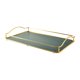 thumbnail image 4 of Gold Vanity Bandeja Joyería Perfume Maquillaje Organizador Manejo De Metal Ornate Green Large, 4 of 5