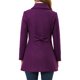 thumbnail image 3 of INSPIRE CHIC Abrigo de Invierno para Mujer con Cuello Abatible y Botonadura Simple con Bolsillos XL Púrpura, 3 of 8