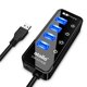 thumbnail image 1 of Hub USB 3.0 atolla de 4 puertos Super Speed con 1 puerto de carga, 1 of 7