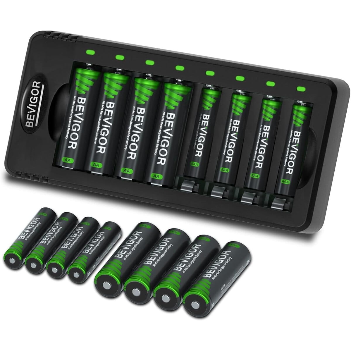 Cargador Bevigor 8 Pilas Aa Aaa Nimh Nicd Usb Tipo C