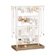 thumbnail image 1 of Organizador de joyas SONGMICS, soporte para pendientes de 4 niveles, color madera, 1 of 7