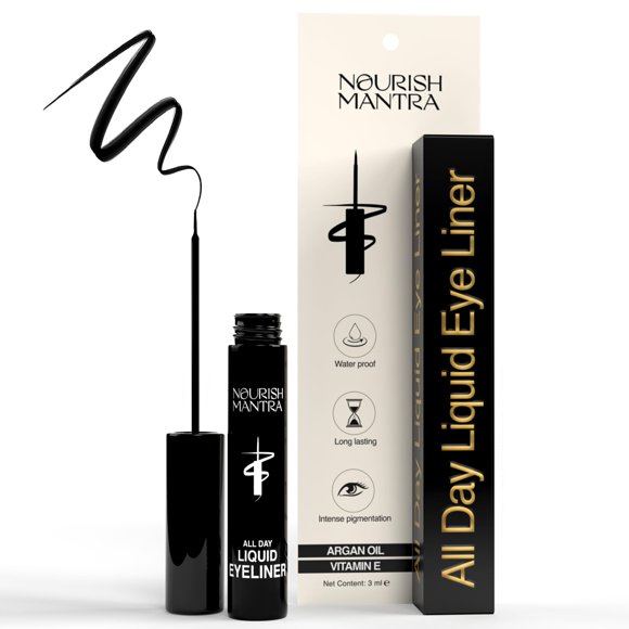 Delineador de Ojos NOURISH MANTRA 3 ml Impermeable de Larga Duración