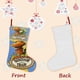 thumbnail image 3 of El Tren de los Dinosaurios Tema: Calcetines de Navidad, fino lino blanco para colgar en escaleras y chimenea, decoración navideña para el hogar, regalo de Navidad. 45cm × 32cm, 3 of 5