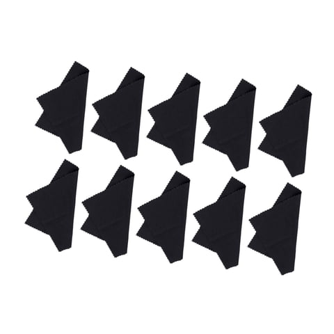 Magideal - 10 Paños De Limpieza De Lentes, Paños Para Cámaras, Paños De Limpieza Suaves Reutilizables Para Teléfonos, Paños Para Lentes Para La Superficie De Las Negro