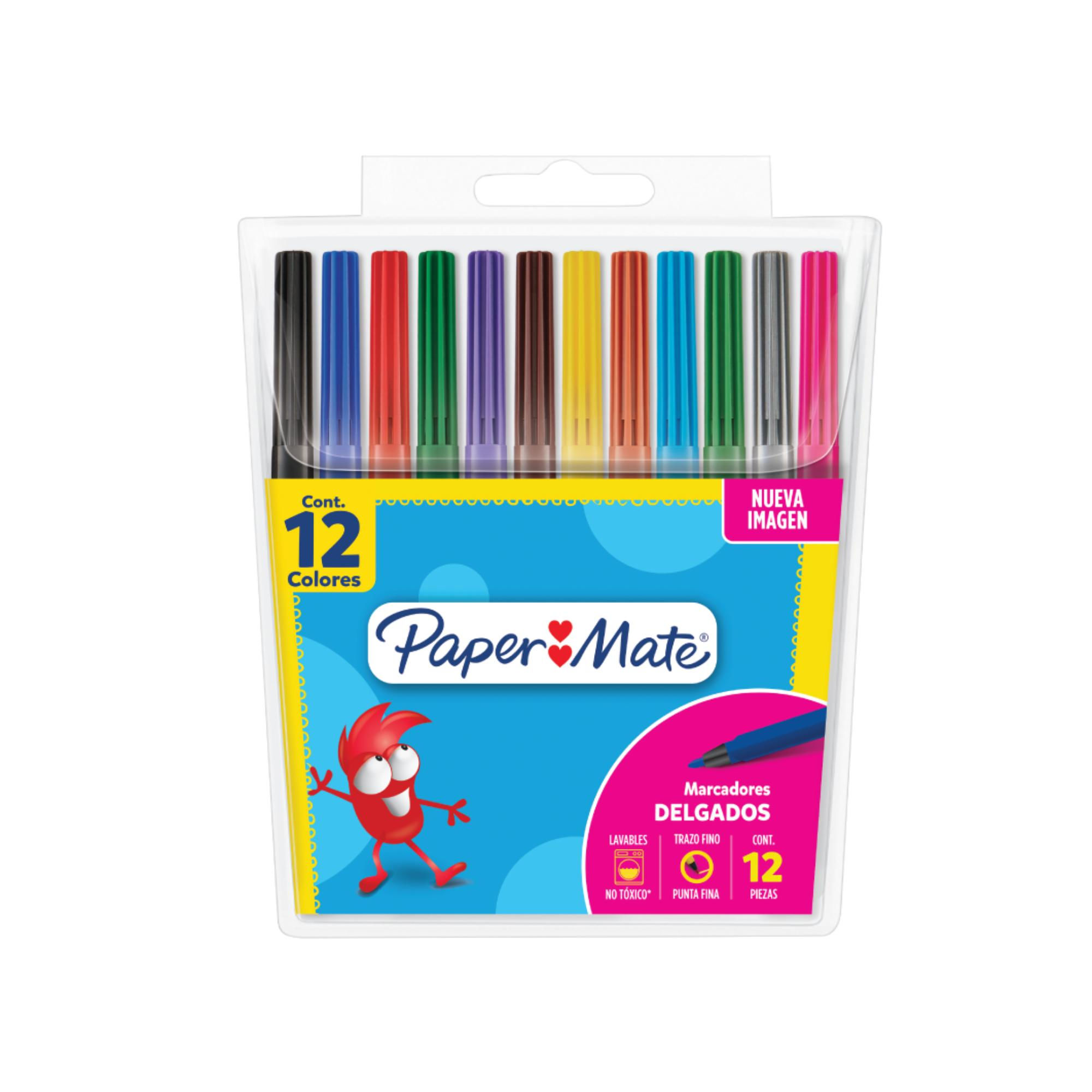 Marcadores Scripto Paper Mate Estuche X12