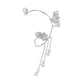 thumbnail image 2 of Mariposa Ear Cuff Pendientes Ear Clips Wraps Around Pendientes Plata Izquierda, 2 of 5
