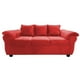 thumbnail image 2 of Sofá Ezeiza + 1 Pouf Felpa Rojo, 2 of 6