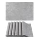 thumbnail image 1 of REGALWOVEN Juego de 6 Manteles Individuales de Cuero Sintético para Decoración de Mesa de Comedor de Cocina, Manteles Lavables Limpiables Gris 18*12in, 1 of 7