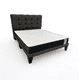thumbnail image 1 of Cama europea 2 plazas + Colchon con respaldo y bases divididas Lino Gris Oscuro, 1 of 4