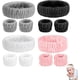 thumbnail image 1 of Spa Facial Diadema 12 Piezas Spa Diadema Muñequera Set Mujeres Maquillaje Diadema Niñas Lavado Rostro Diadema Suave Micrdeiber Maquillaje Baño Mujeres Niñas (Negro Blanco Gris Rosa), 1 of 7