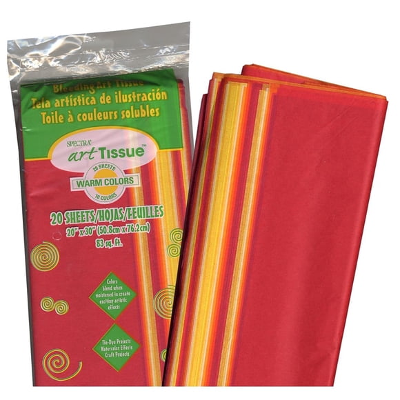 Art Tissue Spectra Bleeding Warm Colors, 20 x 30 cm, 20 hojas
