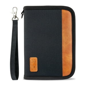Malltradecl - Porta Pasaporte Funda Protectora Bolso De Viaje Con Rfid 18 X 13 X 3 Cm Negro