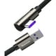 thumbnail image 1 of Cable Cargador Usb Tipo C 90° 2 Metros Baseus Gamer Negro, 1 of 2