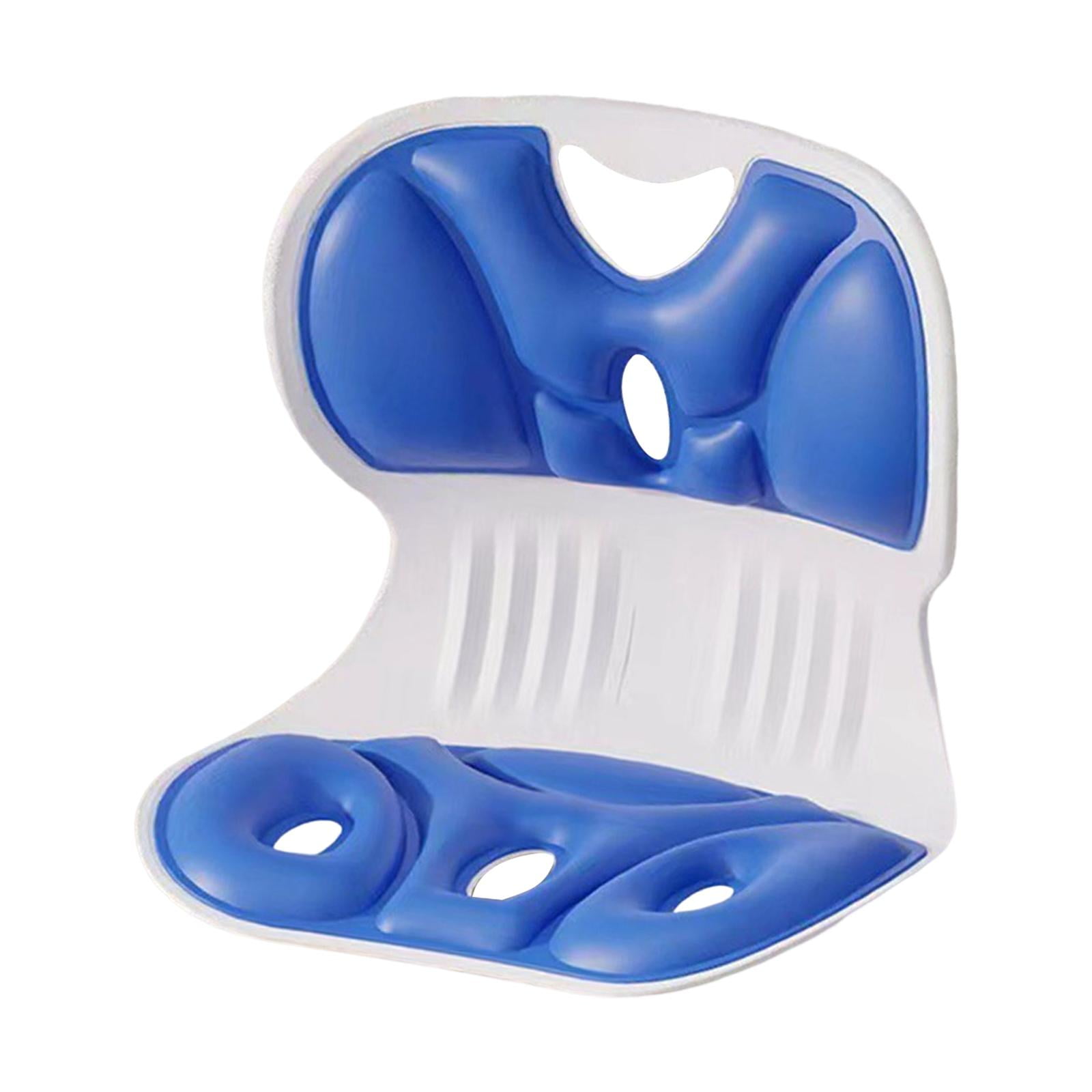 Magideal - Corrector De Postura De Espalda Respaldo Ergonómico Para Silla De Oficina Adultos Azul