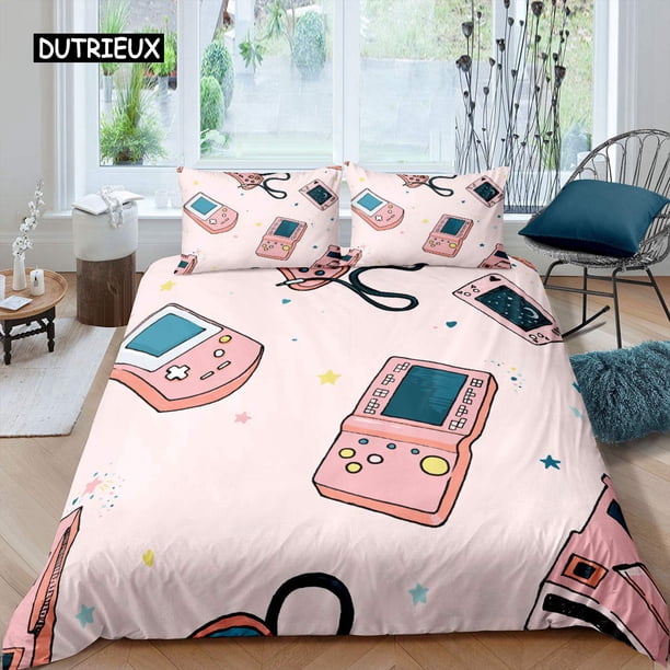 x2015 Bed SheetsLovely Pink Bedding Set Duvet Cover X For Girl Bedroom Quilt Cover Pillowcase Duvet Cover Bed Size(No Sheet) 3-Piece Bedding Set (1 Duvet Cover + 2 Pillow Shams) nj2015