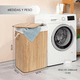 thumbnail image 3 of Canasto Cesta Ropa Sucia Rectangular Bambu Plegable Con Tapa, 3 of 6