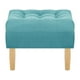 thumbnail image 1 of Pouf Wood 1c Felpa 05 Turquesa, 1 of 4