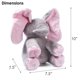 thumbnail image 3 of Elefante de peluche con hoyuelos y orejas en movimiento, 3 of 9
