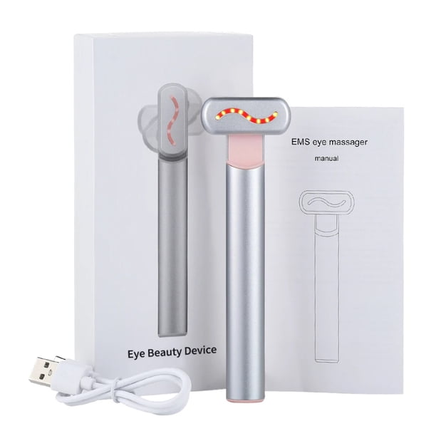4 In 1Microcurrent Eye Beauty Stick Vibration High Frequency Constant Temperature Red Light Eye Massage Stick Reduce DarkCircles