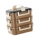 thumbnail image 4 of Fiambrera De Acero Inoxidable, Lonchera, Contenedor De Alimentos Para Cocina, Camping, Senderismo, Marrón, 4 of 5