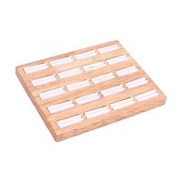 Ioensy - Bandeja Para Anillos Con 20 Ranuras, Decoración De Madera Para Pendientes, Anillos, Damas, Color Blanco