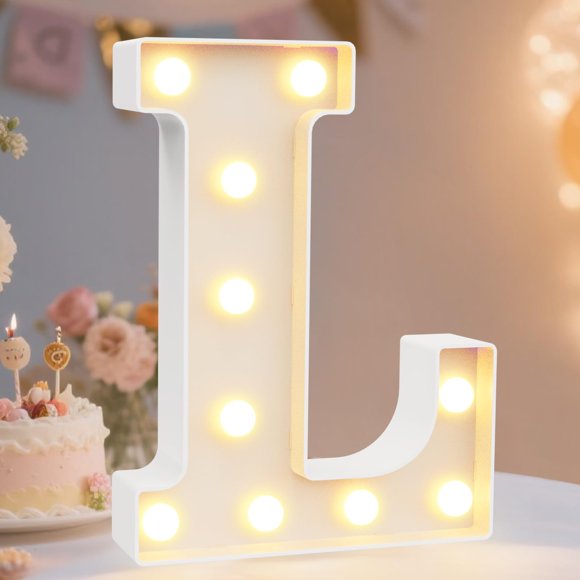 Letrero LED Marquee Pooqla 22 cm Letra L