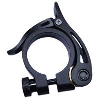 Magideal - Abrazadera De Sillín De Liberación Rápida De 31,8 Mm Para Bicicleta De Montaña, De Aluminio Negro. Accesorios De Fácil Instalación Para Bicicletas Ple