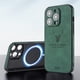thumbnail image 1 of Luxury PU Leather For Magsafe Magnetic Case For IPhone 14 13 12 11 Pro Max Plus Silicone Bumper Deer Pattern Shockproof Wireless Charging Cover, 1 of 3