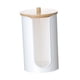 thumbnail image 1 of Dispensador De Tazas De Ba?o, Organizador De Tazas De Enjuague Para Encimera, Habitación De Invitados, Hogar, Blanco Con Tapa De Madera, 1 of 5