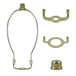 Ioensy - Lámpara Desmontable Arpa Con Terminal Para Luz De Mesa/Piso Dorado 10,8X25,4Cm