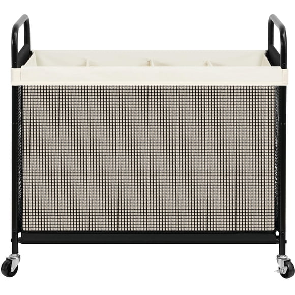 Cesto de Ropa STO STO 140L 86x35x74cm 4 Secciones con Ruedas